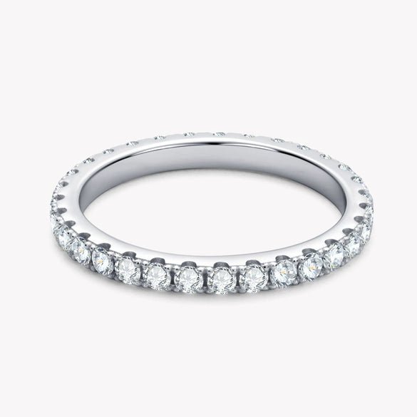 Wholesale Women's Niche Geometric Moissanite Ring S925 Sterling Silver Electroplated