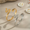 Wholesale Women's Niche Geometric Spirit Snake Titanium Steel Bracelet With Pvd Vacuum Real Gold Electroplating