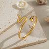 Wholesale Women's Niche Geometric Spirit Snake Titanium Steel Bracelet With Pvd Vacuum Real Gold Electroplating