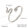 Wholesale Women's Niche Geometric Spirit Snake Titanium Steel Bracelet With Pvd Vacuum Real Gold Electroplating