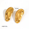 Wholesale Women's Niche Geometric Stainless Steel Electroplated Irregular Twisted Asymmetric Earrings