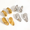 Wholesale Women's Niche Geometric Stainless Steel Electroplated Irregular Twisted Asymmetric Earrings