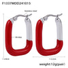 Wholesale Women's Niche Geometric Stainless Steel Goldplated Ushaped Earrings