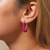 Wholesale Women's Niche Geometric Stainless Steel Goldplated Ushaped Earrings