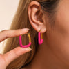 Wholesale Women's Niche Geometric Stainless Steel Goldplated Ushaped Earrings