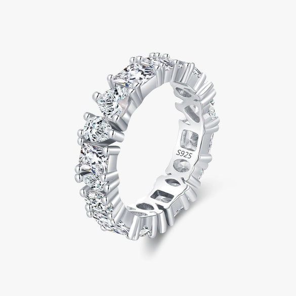 Wholesale Women's Niche Geometric 925 Sterling Silver Diamond Ring