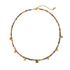 Wholesale Women's Niche Geometric Titanium Steel Round Pendant Beaded Necklace Bracelet Jewelry Set With Electroplating