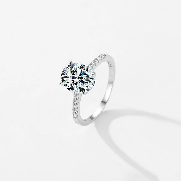 Wholesale Women's Niche Highend Luxury S925 Sterling Silver Geometric Zircon Inlay Ring
