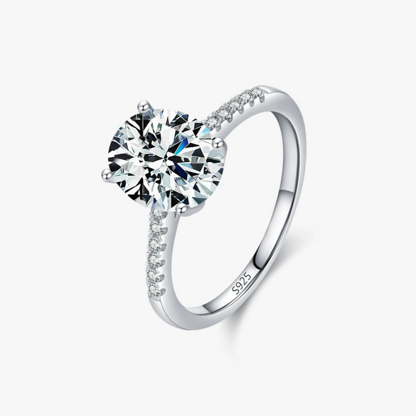Wholesale Women's Niche Highend Luxury S925 Sterling Silver Geometric Zircon Inlay Ring