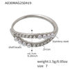 Wholesale Women's Niche Ins Exquisite Geometric Stainless Steel Ring With Electroplating Hand Jewelry