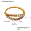 Wholesale Women's Niche Ins Exquisite Geometric Stainless Steel Ring With Electroplating Hand Jewelry