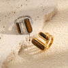 Wholesale Women's Niche Minimalist Geometric Stainless Steel 18K Goldplated Open Ring Jewelry