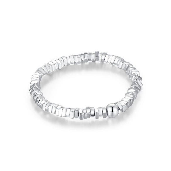 Wholesale Women's Niche S925 Sterling Silver Irregular Broken Ring With Electroplating