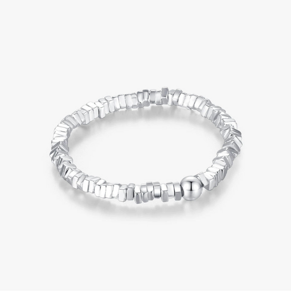 Wholesale Women's Niche S925 Sterling Silver Irregular Broken Ring With Electroplating
