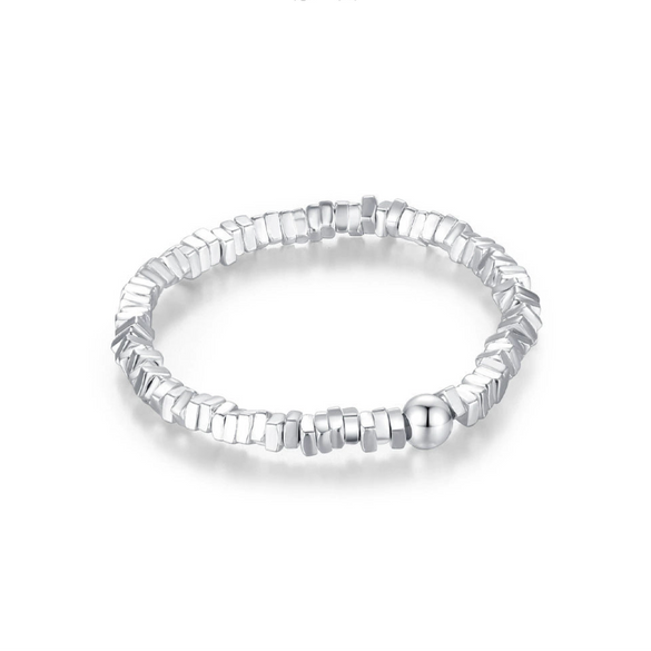 Wholesale Women's Niche S925 Sterling Silver Irregular Broken Ring With Electroplating