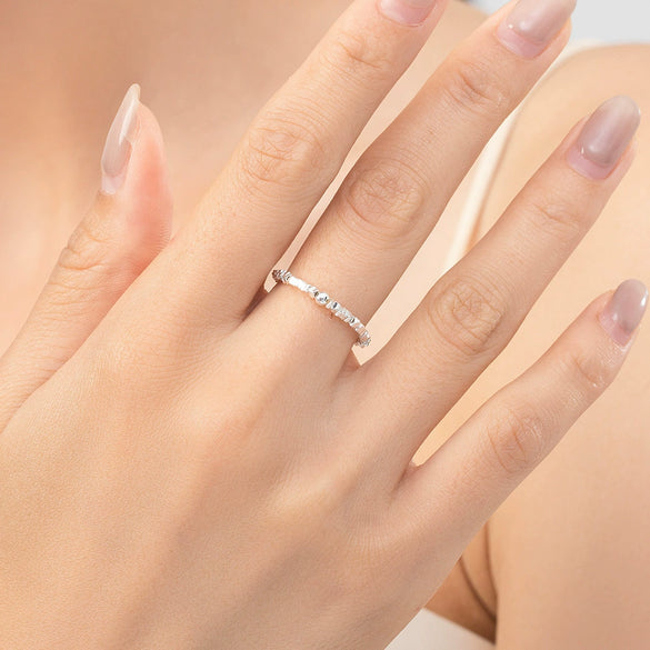 Wholesale Women's Niche S925 Sterling Silver Irregular Broken Ring With Electroplating