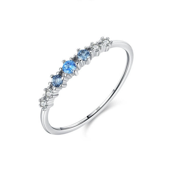 Wholesale Women's Niche Simple Fashion 925 Sterling Silver Zircon Inlaid Ring And Earrings