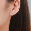 Wholesale Women's Niche Simple Fashion 925 Sterling Silver Zircon Inlaid Ring And Earrings