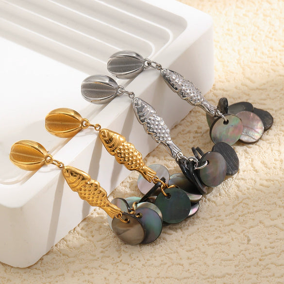 Wholesale Women's Niche Style Animal Zodiac Stainless Steel 18K Goldplated Earrings