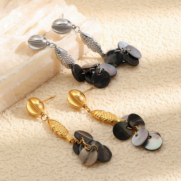 Wholesale Women's Niche Style Animal Zodiac Stainless Steel 18K Goldplated Earrings
