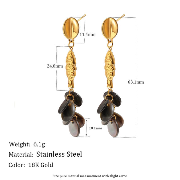 Wholesale Women's Niche Style Animal Zodiac Stainless Steel 18K Goldplated Earrings