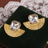 Wholesale Women's Niche Style Fan Shape Inlaid Acrylic Design Electroplated Titanium Steel Jewelry Suit With Bead Chain