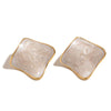 Wholesale Women's Niche Style Geometric Flower Stainless Steel Electroplated Stud Earrings