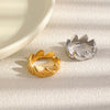 Wholesale Women's Niche Style Geometric Stainless Steel 18K Gold Vacuum Plated Ring
