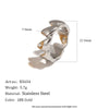 Wholesale Women's Niche Style Geometric Stainless Steel 18K Gold Vacuum Plated Ring