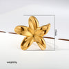 Wholesale Women's Niche Style Stainless Steel Flower Electroplated Ring Jewelry