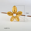 Wholesale Women's Niche Style Stainless Steel Flower Electroplated Ring Jewelry