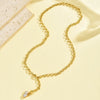 Wholesale Women's Niche Style Stainless Steel Necklace And Bracelet With Love Water Drops And Bells Electroplated Design