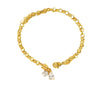 Wholesale Women's Niche Style Stainless Steel Necklace And Bracelet With Love Water Drops And Bells Electroplated Design