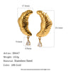 Wholesale Women's Niche Style Stainless Steel Pvd Furnace Vacuum Real Gold Plated Heart Moon Drop Shaped Zircon Earrings