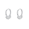 Wholesale Women's Niche Style 925 Sterling Silver Drop Shape Joker Earrings With Zircon Design