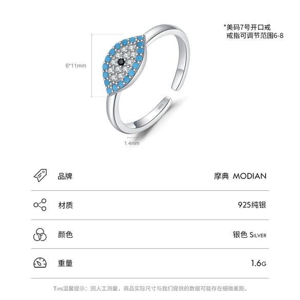 Wholesale Women's Niche Style 925 Sterling Silver Microinlaid Turquoise Devil's Eye Jewelry Set Earrings Necklace