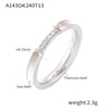 Wholesale Women's Niche Style Titanium Steel Clavicle Chain With Star Opal Pendant And Seashells Ring Quadrilateral Pattern Electroplating Treatment