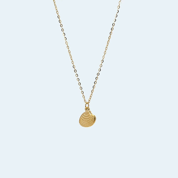 Wholesale Women's Niche Titanium Steel Electroplated Necklace With Shell And Starfish Marine Design