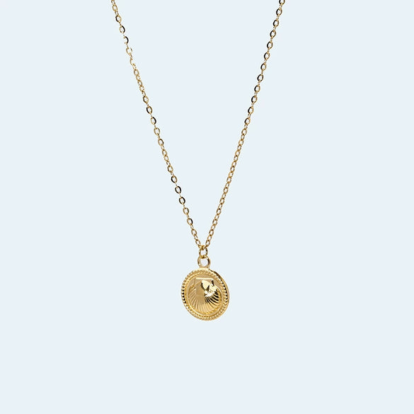 Wholesale Women's Niche Titanium Steel Electroplated Necklace With Shell And Starfish Marine Design