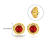 Wholesale Women's Nonfading Titanium Steel Geometric Palace Style Electroplated Earrings