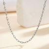 Wholesale Women's Nonfading Waterproof Vacuumplated Geometric Stainless Steel Calendering Chain Necklace