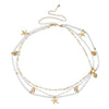 Wholesale Women's Ocean Element Waist Chain With Starfish Conch Shell Pendant Zinc Alloy Beaded Body Chain