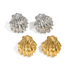 Wholesale Women's Ocean Style Casual Shell Earrings With Animal Zodiac Pattern Vacuum Real Gold Plated In Pvd Furnace