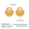 Wholesale Women's Ocean Style Casual Shell Earrings With Animal Zodiac Pattern Vacuum Real Gold Plated In Pvd Furnace