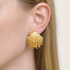 Wholesale Women's Ocean Style Casual Shell Earrings With Animal Zodiac Pattern Vacuum Real Gold Plated In Pvd Furnace
