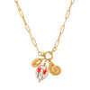 Wholesale Women's Ocean Style Tulip Flowers Enamel Waterproof Non Fading Jewelry In Titanium Steel With Geometric Shape And Pvd Vacuum Real Gold Electroplating
