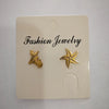 Wholesale Women's Ocean Vacation Style Exaggerated Starfish Earrings In Alloy With Electroplating