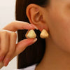 Wholesale Women's Ocean Vacation Style Exaggerated Starfish Earrings In Alloy With Electroplating