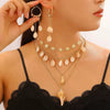 Wholesale Women's Oceanstyle Marine Life Pattern Zinc Alloy Electroplated Earrings And Necklace Set