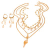 Wholesale Women's Oceanstyle Marine Life Pattern Zinc Alloy Electroplated Earrings And Necklace Set